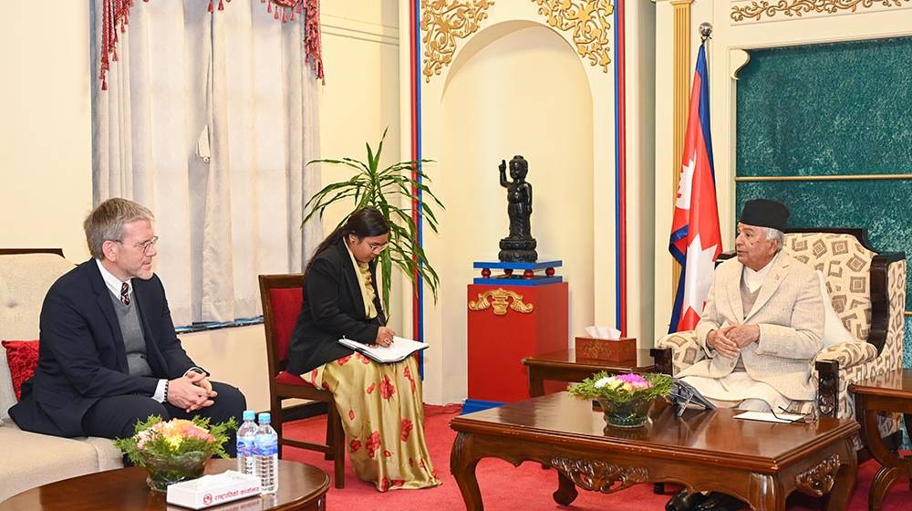 US ambassador pays farewell call to President Paudel