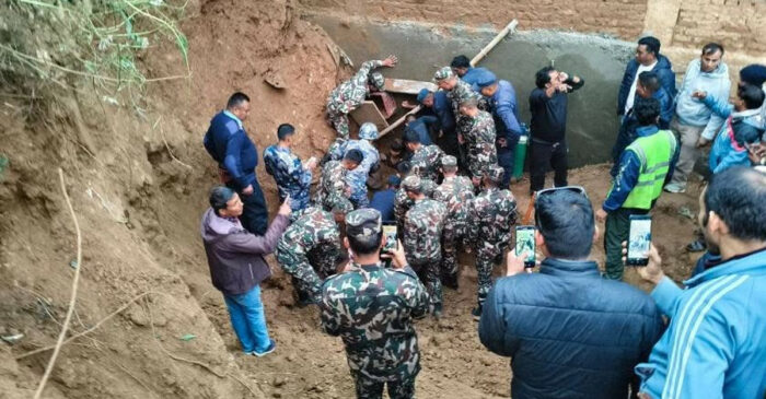 Two Rescued After Mudslide in Dhading