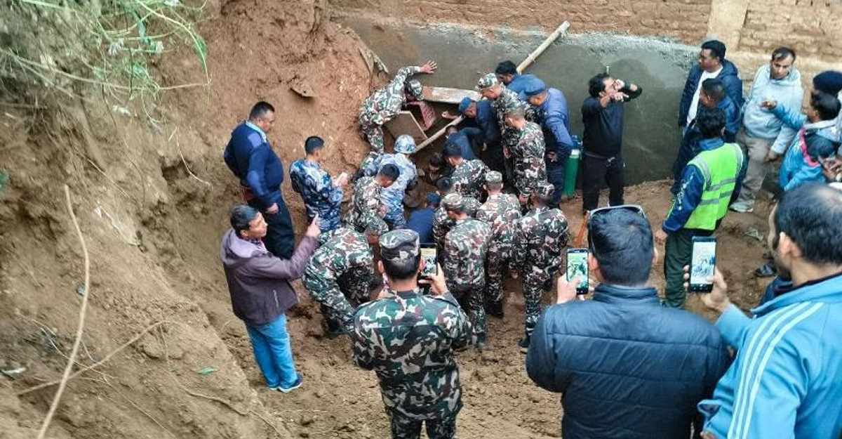 Two Rescued After Mudslide in Dhading