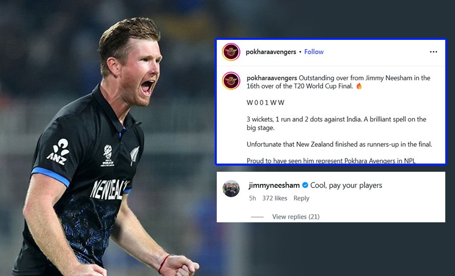 Nepal Premier League 2025: Jimmy Neesham Complains About Unpaid Salary from Pokhara Avengers